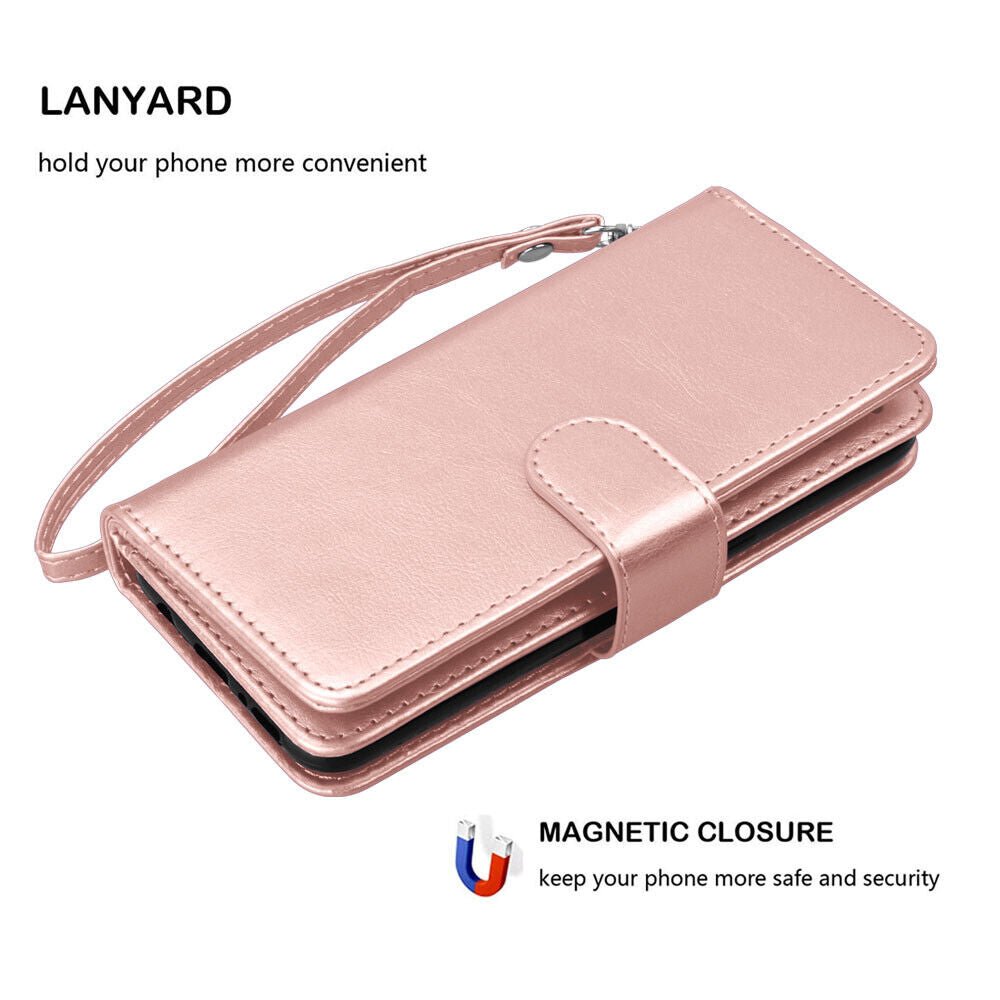 Zipper Wallet Stand Case Leather Flip Phone Cover For iPhone 14 Pro Max 13  12 11